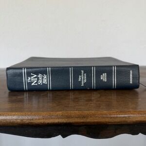 NIV Study Bible 1984-85 Zondervan Bonded Leather *USA* Unmarked Text Red Letter